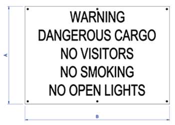 NABRICO DF-125 Aluminum Warning Sign