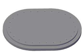 NABRICO DF-505 Flush Multi-Screw Oval Hatch