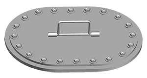 DF-510 Flush Multi-Stud Oval Hatch