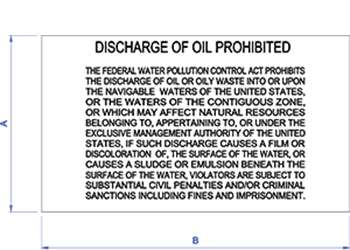 NABRICO DF-513 Oil Pollution Warning Sign